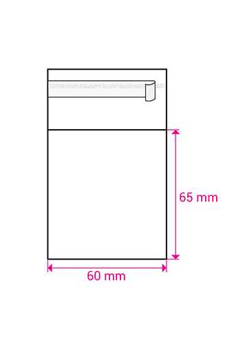 Cellofaan Zakjes Transparant Met Plakstrip 65x60mm 100stuks