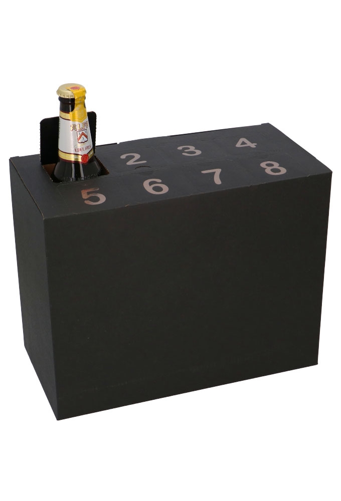 Bierverpakking Advents Blackbox 8vaks 30.8x15.4x24cm 25stuks