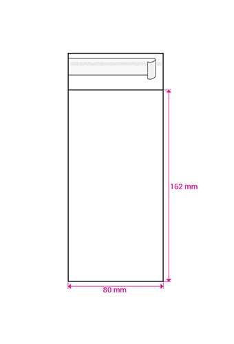 Cellofaan Zakjes Transparant Met Plakstrip 162x80mm 500stuks