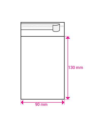 Cellofaan Zakjes Transparant Met Plakstrip 130x90mm 100stuks