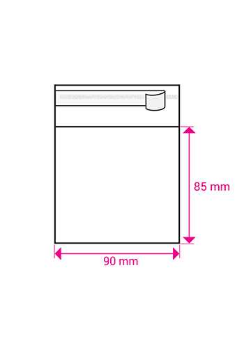 Cellofaan Zakjes Transparant Met Plakstrip 90x85mm 250stuks