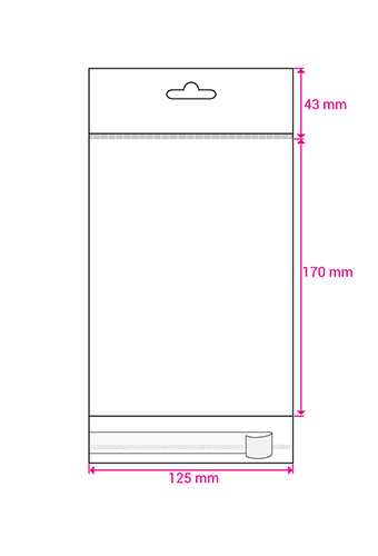 Cellofaan Zakjes Transp. & Wit Euroslot & Plakstrip 170x125mm 250stuks