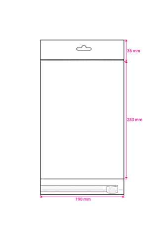 Cellofaan Zakjes Transp. & Witte Rand & Plakstrip 280x190mm 250stuks