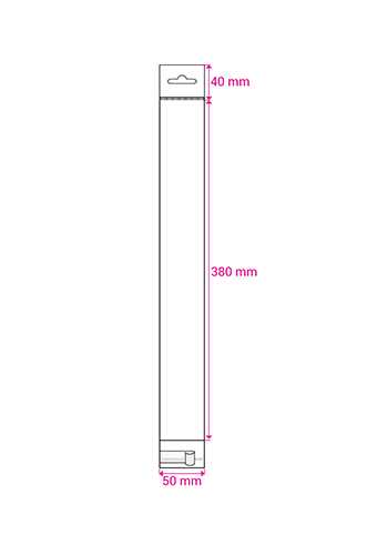 Cellofaan Zakjes Transp. & Wit Euroslot & Plakstrip 380x50mm 250stuks