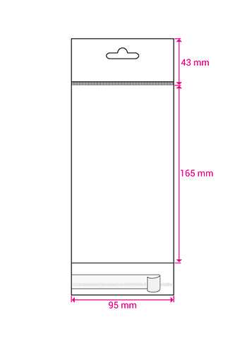 Cellofaan Zakjes Transp. & Wit Euroslot & Plakstrip 165x95mm 250stuks