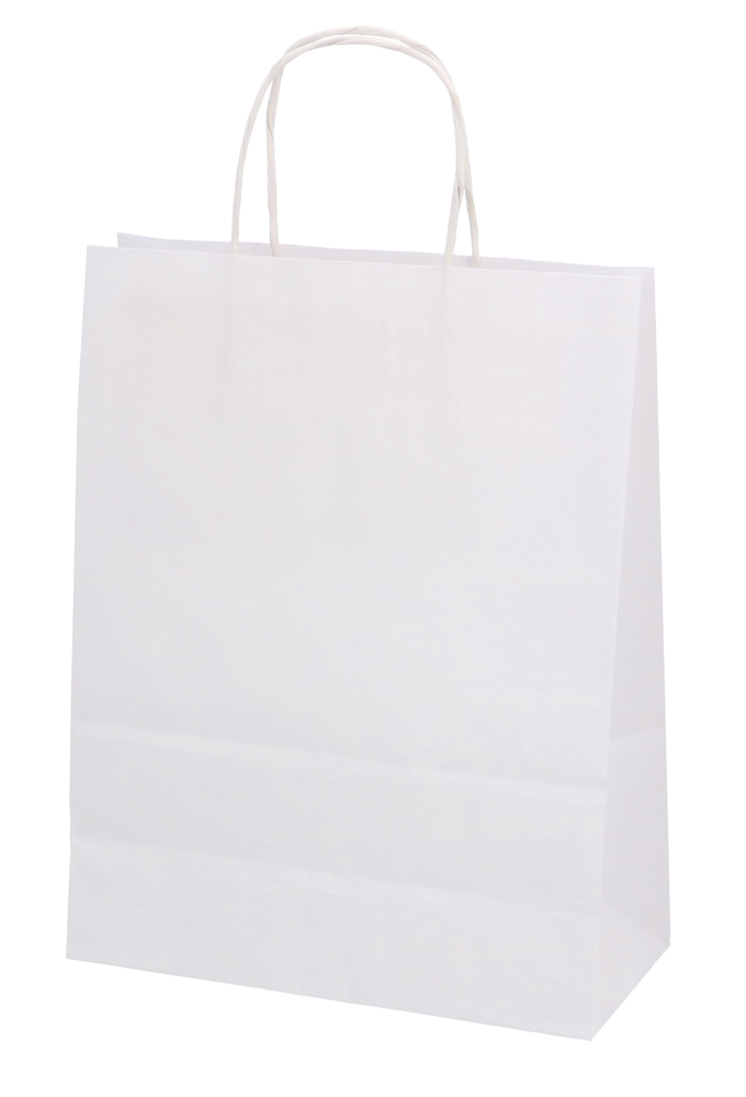 Papieren Kersttas Wit Kerstkado A4 24x11x31cm 50stuks