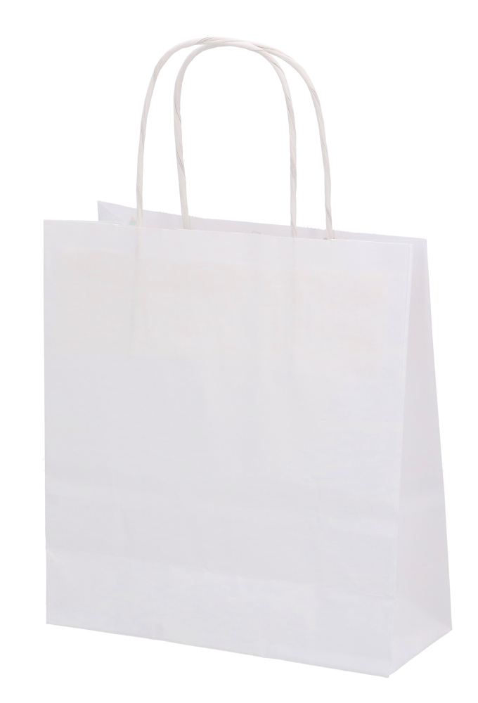 Papieren Kersttas Wit Kerstkado A5 19x8x21cm 50stuks Papieren Kersttas Wit Kerstkado A5 19x8x21cm 50stuks