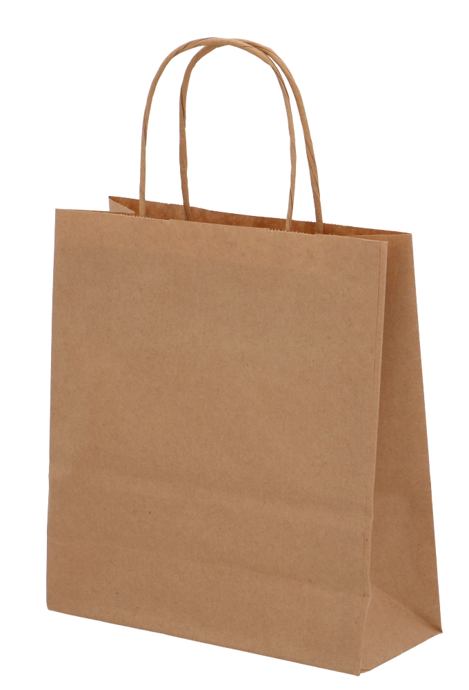 Papieren Kersttas Kraft Kerstkado A5 19x8x21cm 50stuks