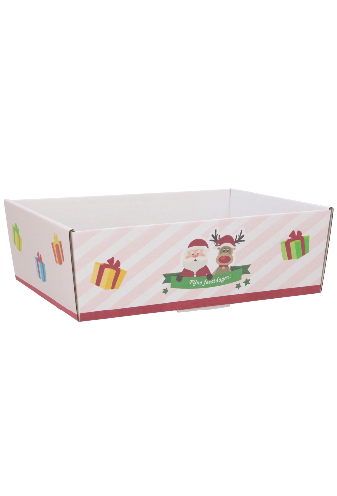 Geschenkdozen Korf Fijne Feestdagen 23x17x8cm 10stuks