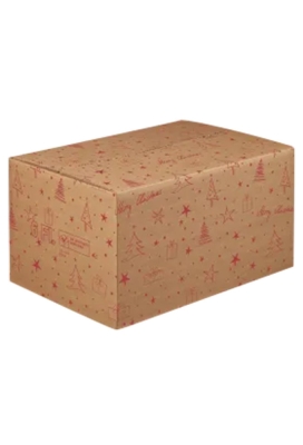 Wijnverzenddoos Xmas 6-fl & Interieur 40x28x22cm 20stuks