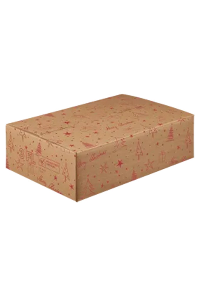 Wijnverzenddoos Xmas 3-fl & Interieur 40x28x11cm 25stuks