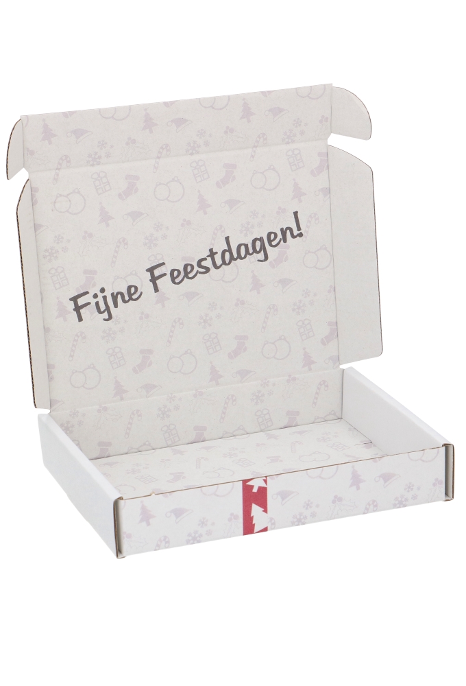 Brievenbusdoos Fijne Feestdagen A6 16x11.5x2.8cm 10stuks