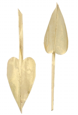 Decoratie Gedroogde Blad Palm Arrow Leaves Goud 6x23cm ca 100stuks