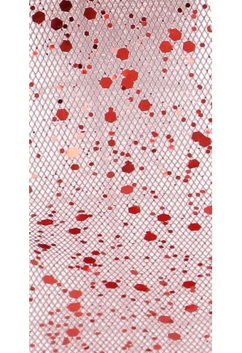 Tule Lint Rood Dots Metallic 40mm x 50 meter Tule Lint Rood Dots Metallic 40mm x 50 meter