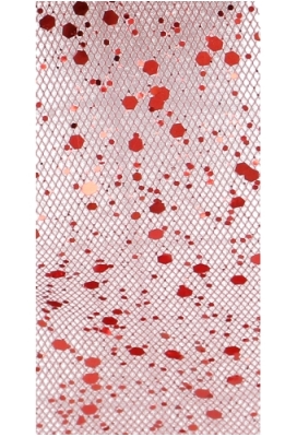 Tule Lint Rood Dots Metallic 40mm x 50 meter Tule Lint Rood Dots Metallic 40mm x 50 meter