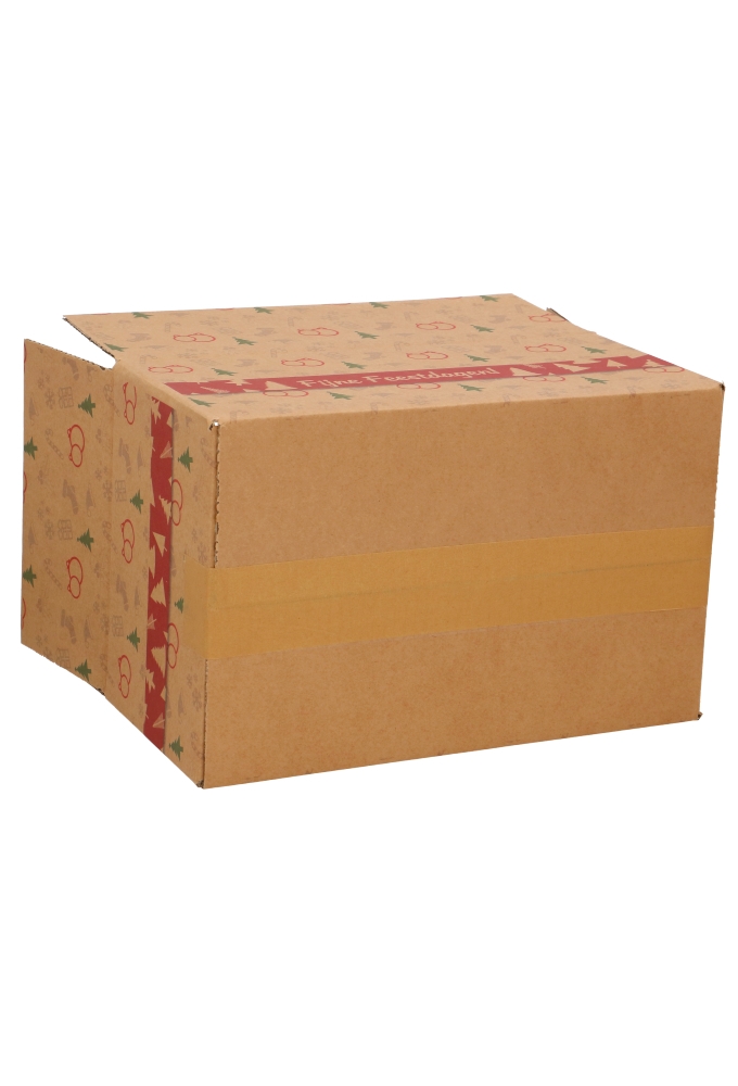 Kerstpakketdozen Fijne Feestdagen Kraft 31x20x14cm 30stuks