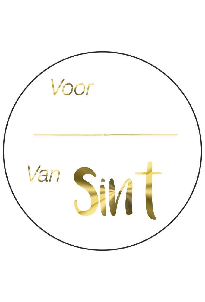Etiketten Sint Van Sint Voor Goud Metallic 3.9cm 250stuks Etiketten Sint Van Sint Voor Goud Metallic 3.9cm 250stuks