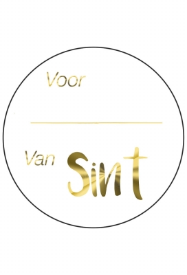 Etiketten Sint Van Sint Voor Goud Metallic 3.9cm 250stuks Etiketten Sint Van Sint Voor Goud Metallic 3.9cm 250stuks