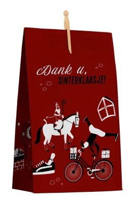 Kadozak Smal Dank u Sinterklaasje & Knijper 20x10x47cm 50stuks