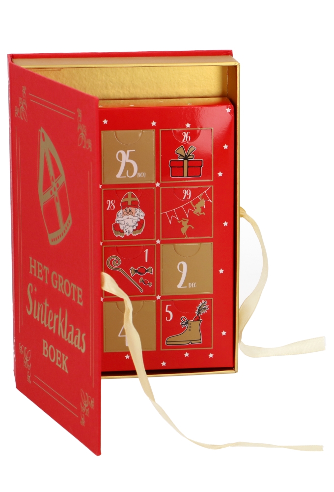 Sintgeschenkdoos Sintboek & Sint Adventskalender Doosje Sinterklaas 