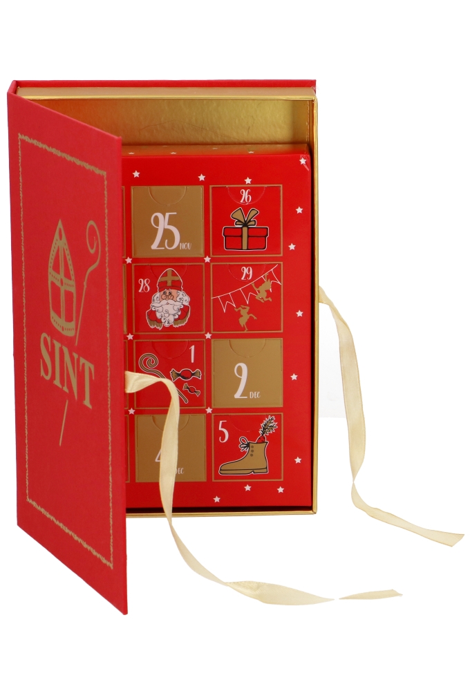 Sintgeschenkdoos Sintboek & Sint Adventskalender Doosje Sinterklaas 