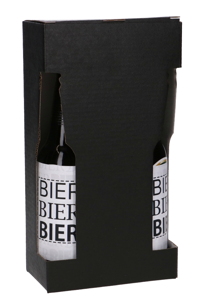 Bierverpakking Zwart voor 2 flesjes Bier 13x6.5x24.3cm 41stuks