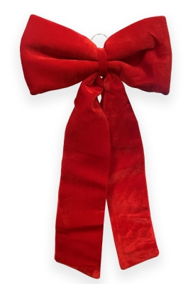 Strik Lindos Fluweel Velvet Rood Long 56x112cm Strik Lindos Fluweel Velvet Rood Long 56x112cm