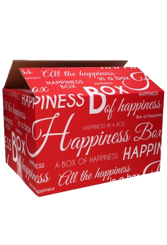 Geschenkdozen All The Happiness Box Rood 59x39x20cm 15stuks OP IS OP