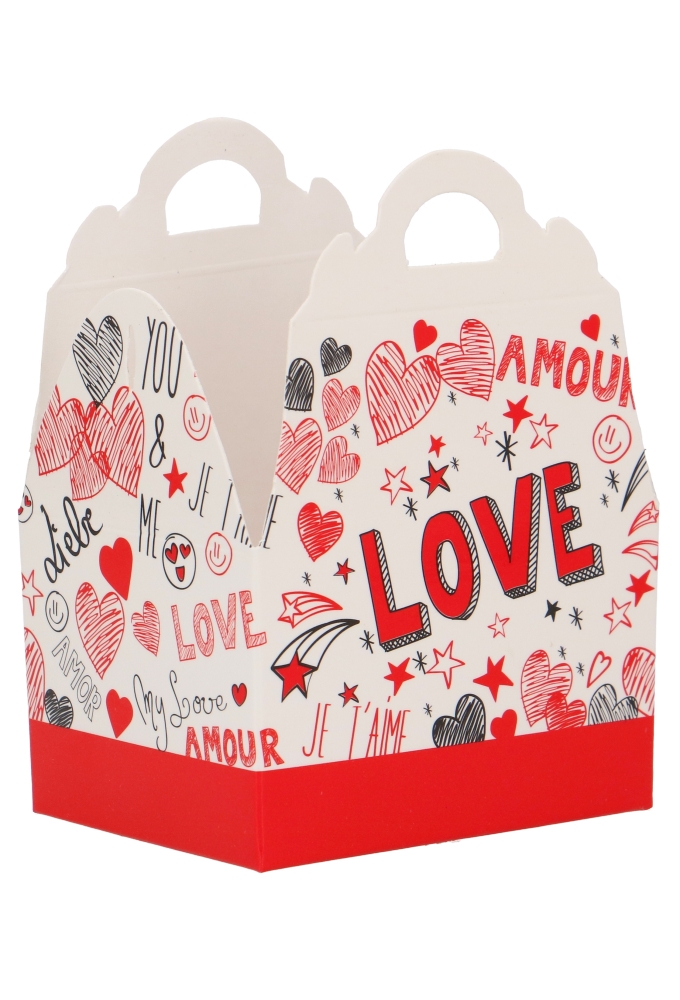 Bonbondoosjes Love 125gram Koffersluiting 7.6x6x4.8cm 24stuks