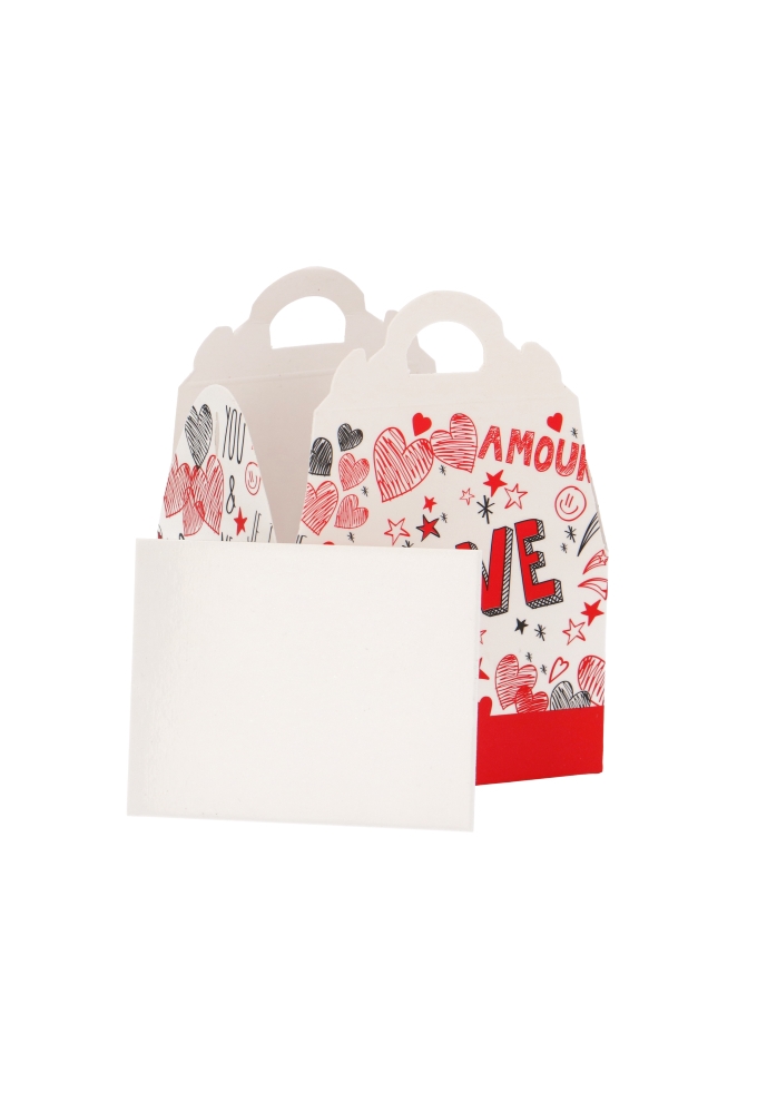 Bonbondoosjes Love 125gram Koffersluiting 7.6x6x4.8cm 24stuks