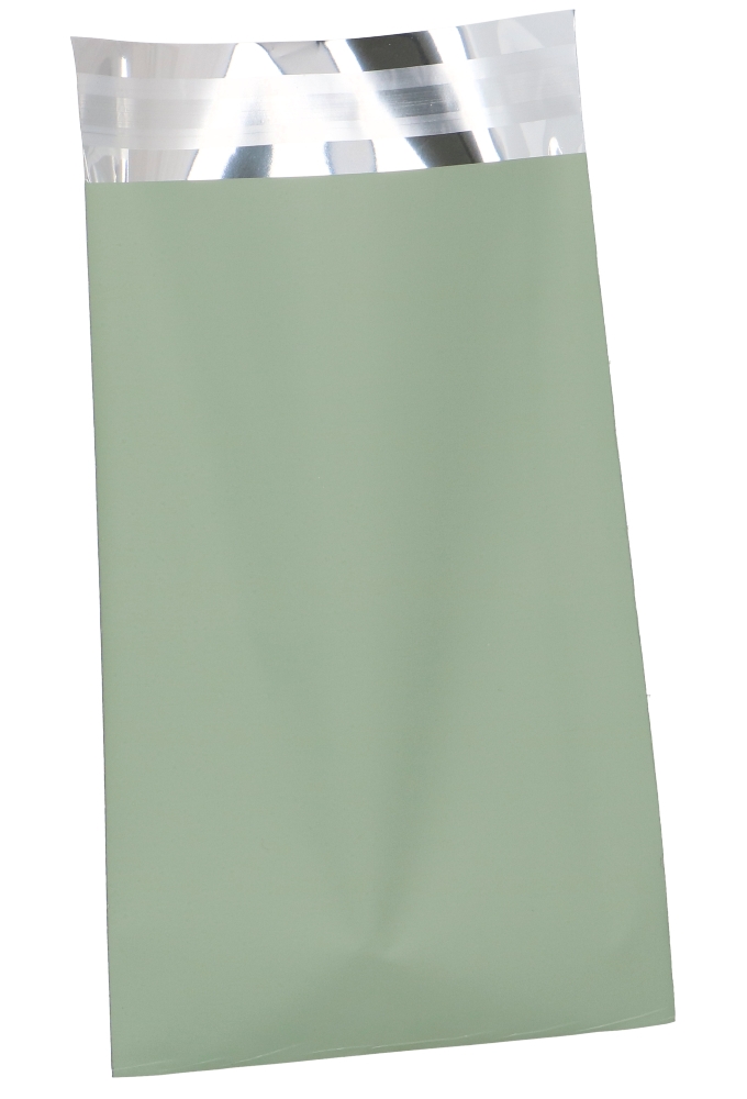 Kadozakjes Folie Mita Mat Salie Groen & Plakstrip 12x18.5+3cm 100stuks