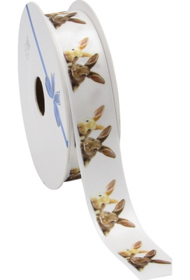 Kadolint Pasen Satijn 2 Paas Haasjes 23mm x 20meter