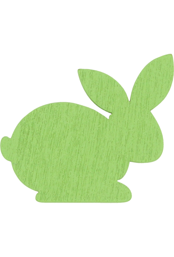 Houten Deco Haasje Groen & Plakker 3.5 x 3.5cm 50stuks