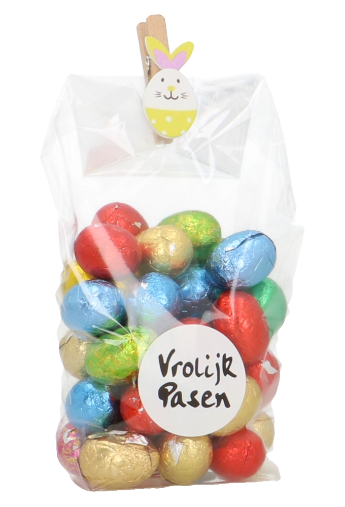 Houten Deco Knijper Paas Haasjes Geel 2.2 x 3.7cm 36stuks