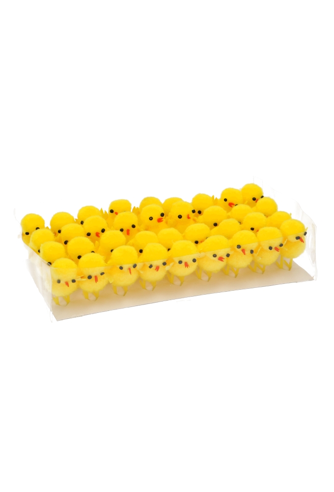 Chenille Tweety Kuikens Geel 5.2cm 36stuks op is op