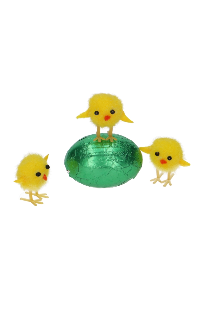 Chenille Tweety Kuikens Geel 2.8x1.5x1.8cm 120stuks