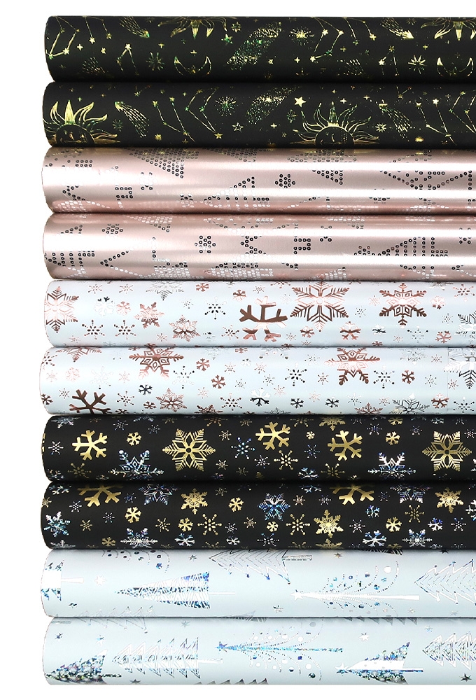 Kerstpapier Consumentenrollen Nordic Lights Tree Beige 70cm x 1.5m 1st