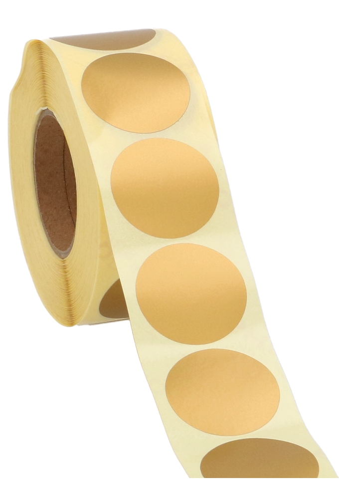 Etiketten Goud Mat Sluiting Zegel Rond 3.5cm 1000stuks