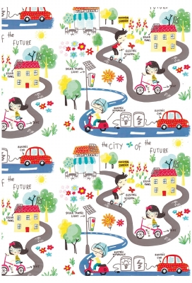 Kadopapier Consumentenrollen Everyday Kids Road 70cm x 2meter 1st