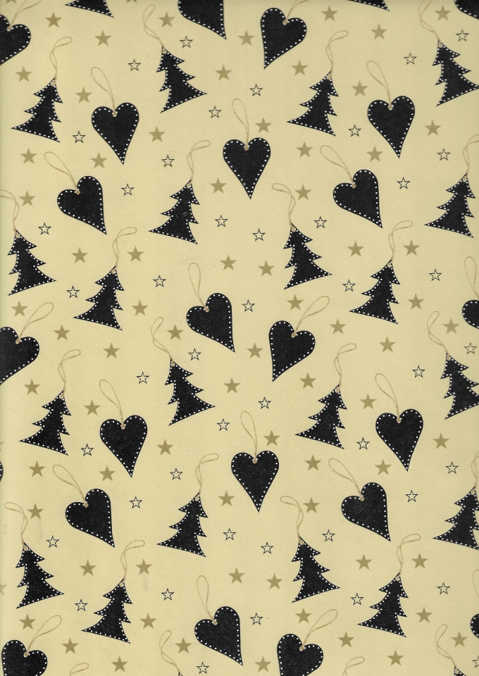 Kerstpapier Consumentenrollen Merry Christmas Heart Tree 70cm x m 1st