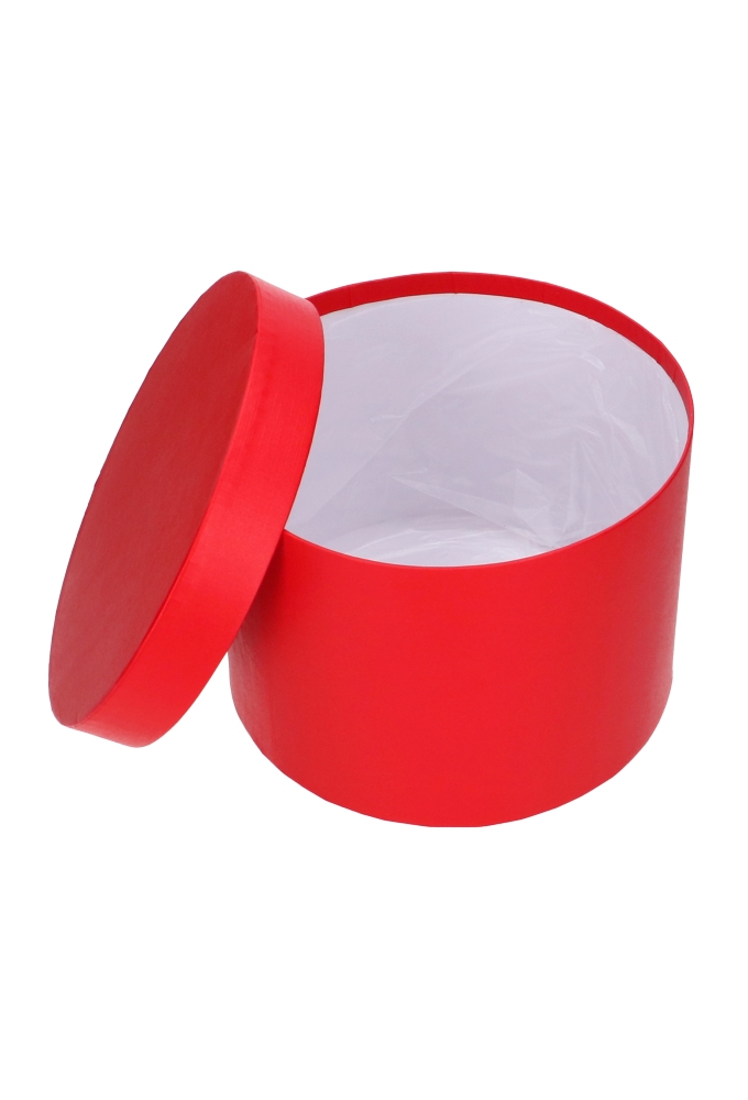 2 HALEN & 1 BETALEN Flowerbox Latemar Rood Rond Set van 3 stuks