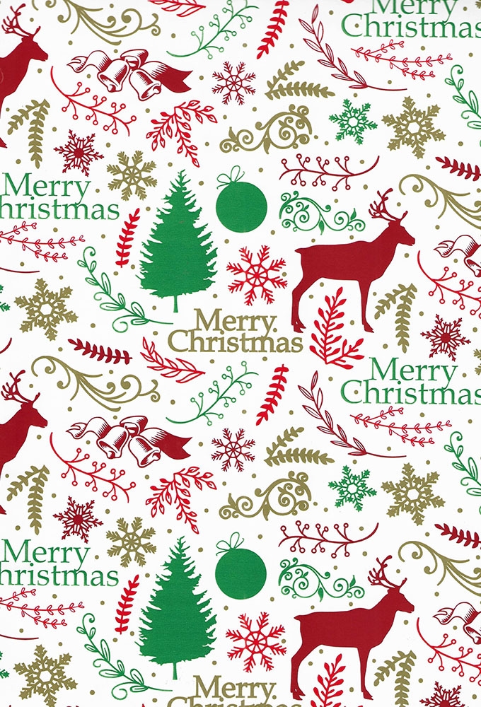 Kerstpapier Consumentenrollen Kerstmis Ree 70cm x 2meter 1