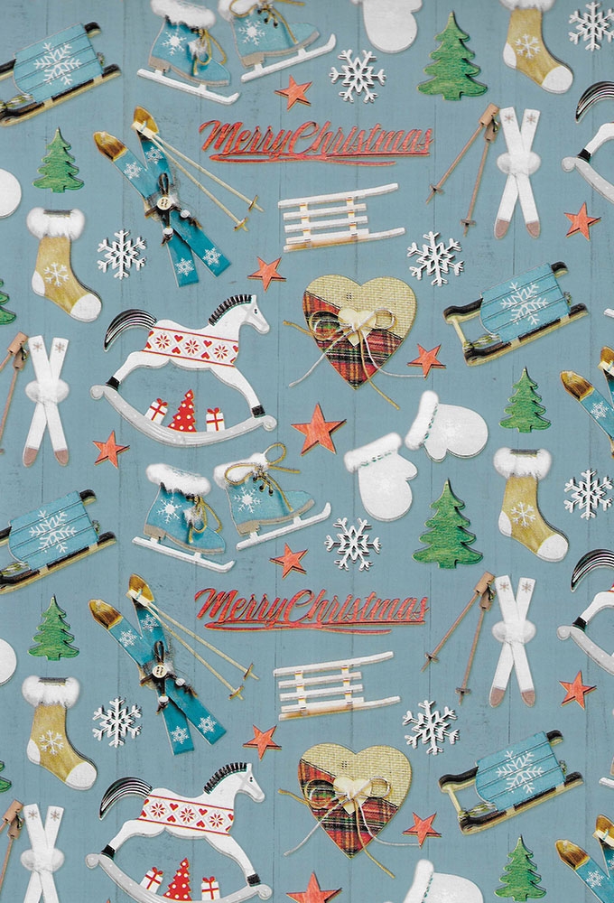 Kerstpapier Consumentenrollen Kerstmis Sneeuw Pret 70cm x 2meter 1