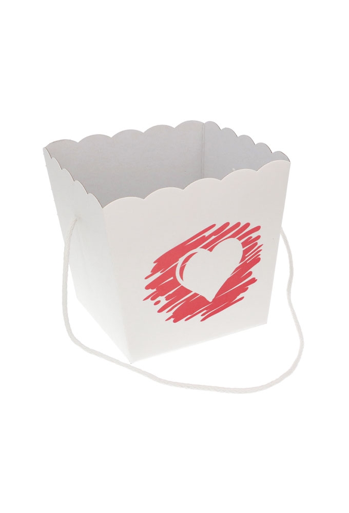 Korf Dudley Wit Love Met Koord 10x10x14.5cm 10stuks