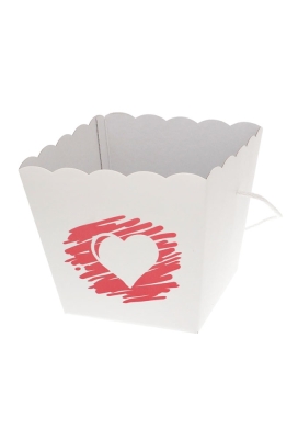 Korf Dudley Wit Love Met Koord 10x10x14.5cm 10stuks