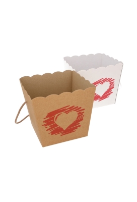 Korf Dudley Wit Love Met Koord 10x10x14.5cm 10stuks