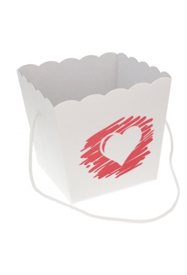 Korf Dudley Wit Love Met Koord 15x15x18cm 10stuks