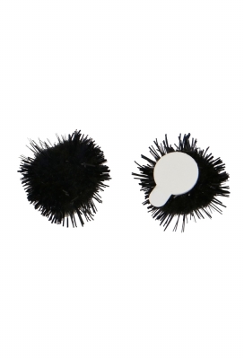 Pombows 18mm Zwart met plakker 100stuks