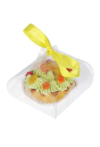 Transparant Kadodoosje Tortina Plastic 7.5x7.5x7.5cm.10stuks