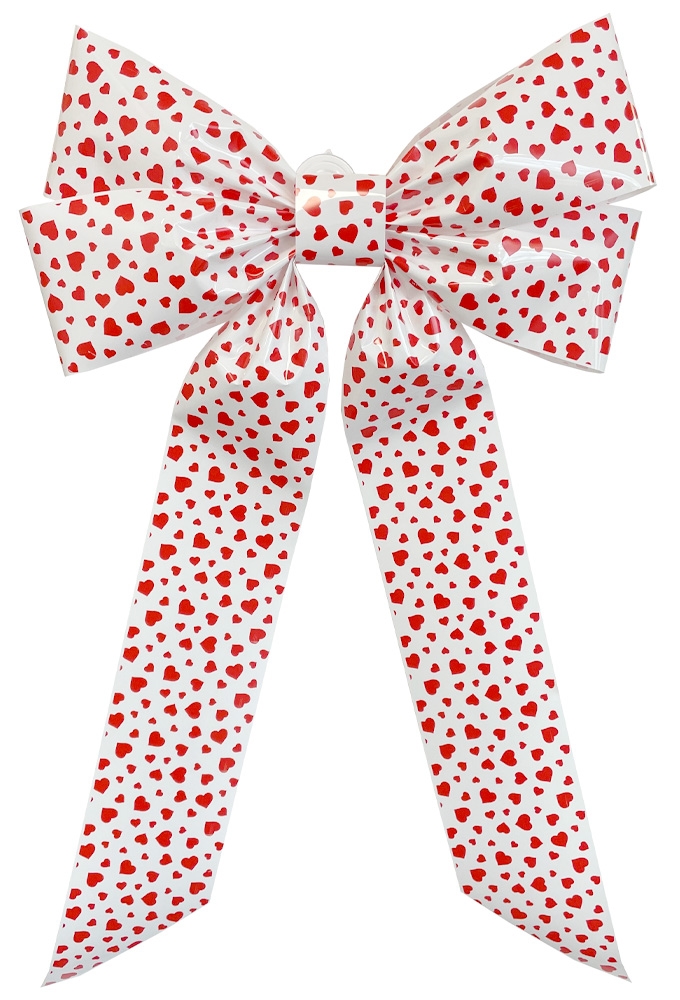 Magnum Autostrik Livorno Wit Met Rode Hartjes Print 70x50+60cm